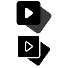 video icon, simple flat style, illustration, logo sign symbol pictogram template, for ui or ux isolated on white for mobile app, editable