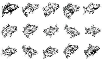 Printable Cod Fish Coloring Page for Adults, Highly Detailed Line Art for Stress Relief and Relaxation, Ideal for Adult Coloring Books or Therapy Activities, Premium Quality Design.