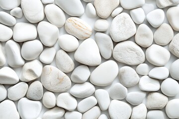 White Pebble Stones Texture for Creative and High-End Interior Applications - Perfect for Modern Home Decor and Decorative Wall Coverings.