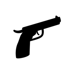 gun icon, simple flat style, illustration, logo sign symbol pictogram template, for ui or ux isolated on white for mobile app, editable
