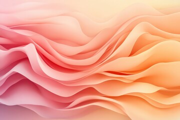 Obraz premium Soft waves of pink and orange colors create a calming abstract background with a fluid texture and smooth gradients