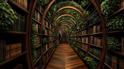 Spiral Library Tunnel, Lush Decor