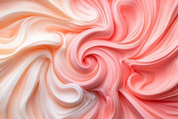 Obraz premium Swirling patterns of pink and white texture create an abstract design in soft hues for visual appeal