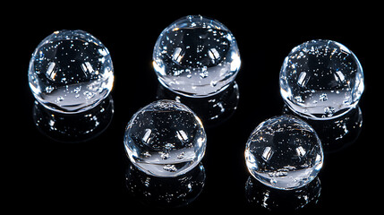 Dynamic water splash, bubbles, ripples, underwater light rays and tranquil ocean views