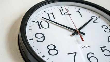 Analog Wall Clock on White Background