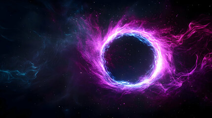 A mesmerizing cosmic swirl of vibrant pink and blue colors in the universe, representing the beauty and mystery of space.