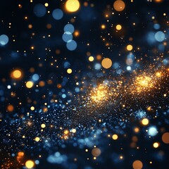 Fototapeta premium Golden Bokeh Light Background for Celebrations and Luxury Themes