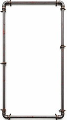 Pipe border frame white background