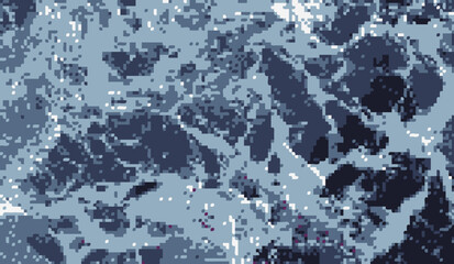 Foamy sea water pixel art