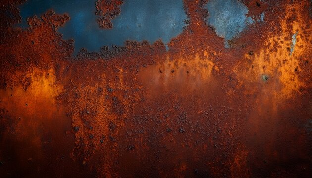 texture materica di metallo ossidato con ruggine e sfumature scure evoca un atmosfera industriale e antica perfetta per sfondi astratti