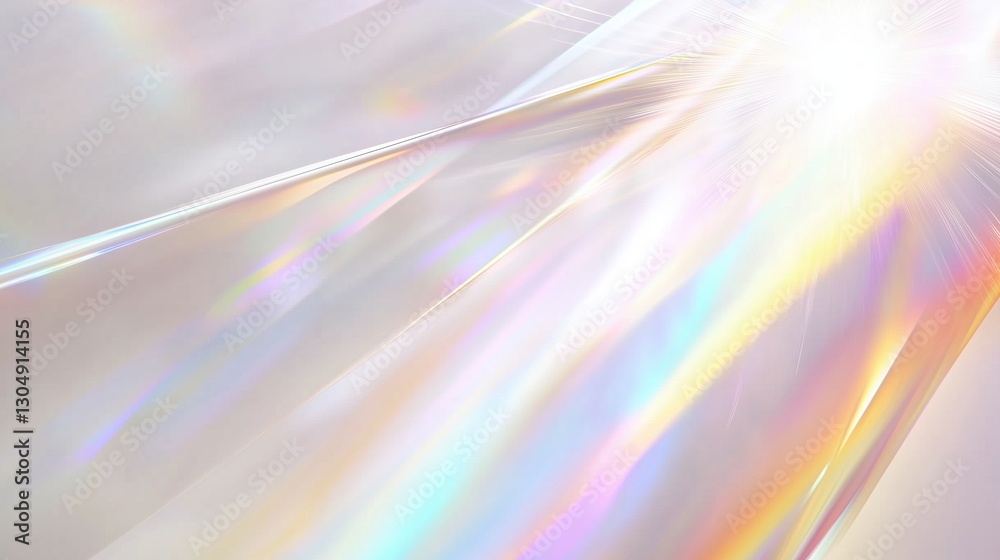 Poster holographic background with light refraction and iridescent effects on a crystal-clear texture. tran