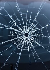 Obraz premium Broken glass on the car as a background. Close-up. Shattered Glass