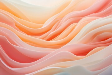 Obraz premium Soft waves of pastel colors creating a serene abstract landscape for a calm and soothing atmosphere