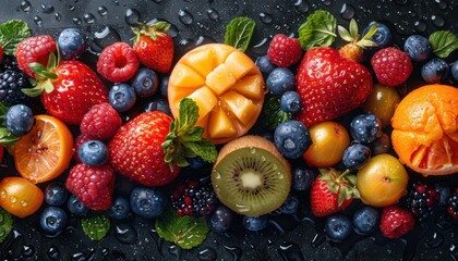 Obraz premium fruit background