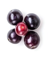 Top view of sparkling purple and red grapes, highlighting their smooth and attractive skin. Each little seed inside holds a sweet freshness ready to burst with every bite
