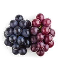 Fototapeta premium Top view of sparkling purple and red grapes, highlighting their smooth and attractive skin. Each little seed inside holds a sweet freshness ready to burst with every bite