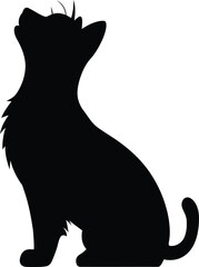 cat silhouette standing vector