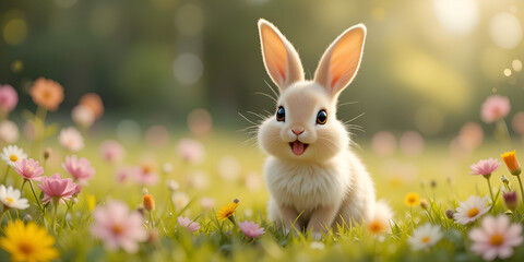 white rabbit on green grass