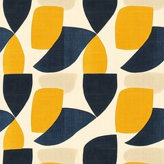 A modern geometric fabric pattern with bold