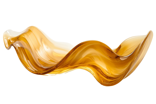 a glass bowl with a wavy design on it - Powered by Adobe