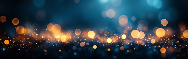Golden Bokeh Light Background for Celebrations and Luxury Themes