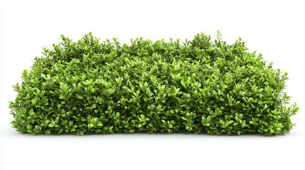 Fototapeta premium Green Plant Bush Block, Isolated on White