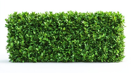 Obraz premium Green Plant Bush Block, Isolated on White