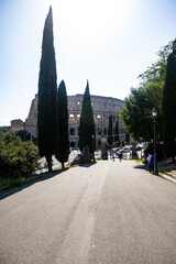 View of the Colosseum in Rome