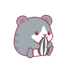 Cute Adorable Hamster Cartoon Illustration
