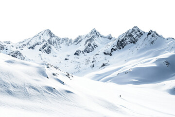 Fototapeta premium a person skiing down a snowy mountain side