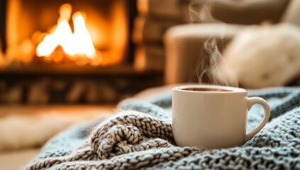 Cozy coffee by fireplace (1)