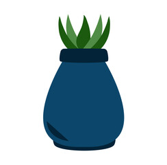 Cute plant on pot vector element 