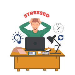 Office Stress Illustration