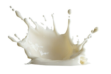 a splash of milk on a white surface