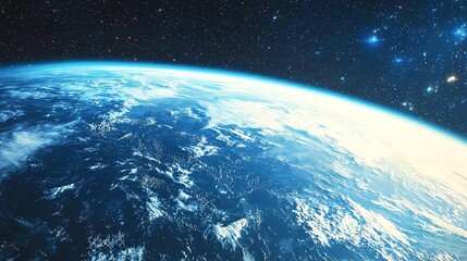 Obraz premium A stunning view of Earth from space showcasing its beauty and vastness.