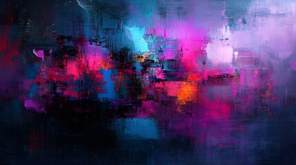 A vibrant abstract digital cityscape bathed in blue light, representing futuristic urban life and modern technology