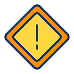 Hazard Vector Line Filled Icon Design