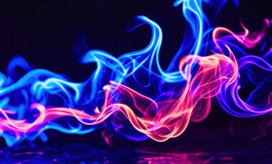 Fototapeta premium Blue and pink flame is shown in the image