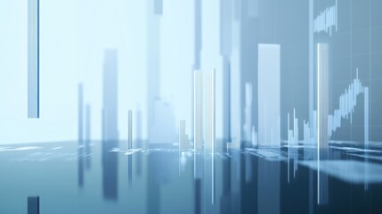 Fototapeta premium Abstract cityscape with data visualization, use in presentations