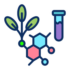 Synthetiic Biology Vector Line Filled Icon Design