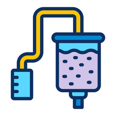 Bioreactor Vector Line Filled Icon Design