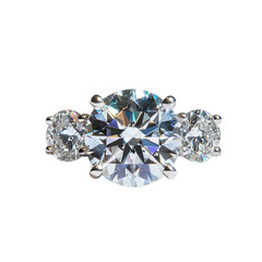 diamond ring on transparent background
