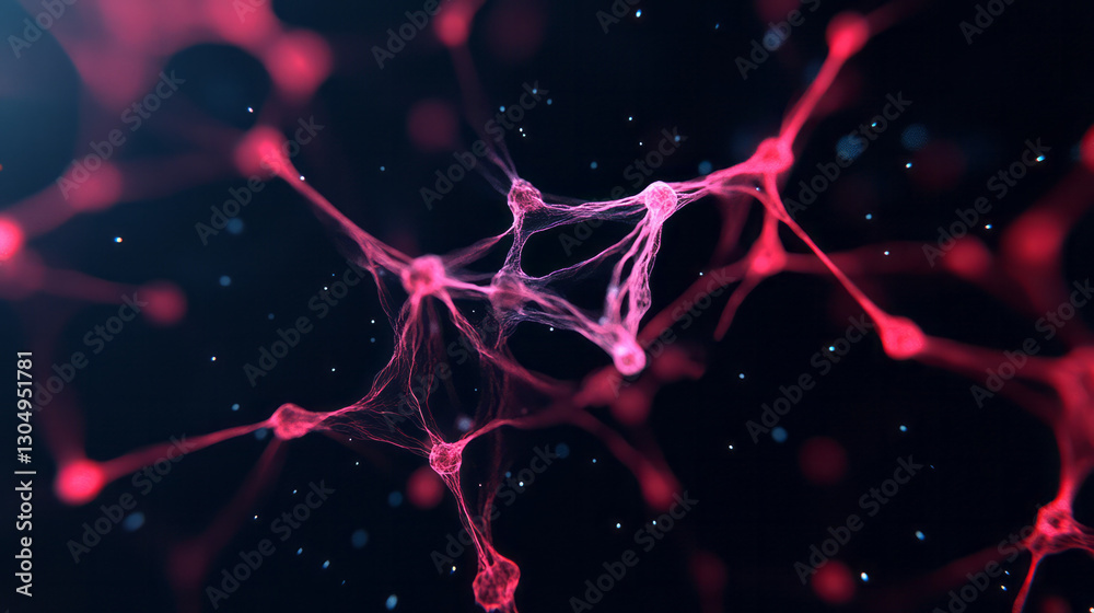 Poster a mesmerizing digital construct where every interconnected node emits soft pulses of light,
