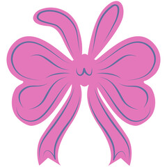 Easter Bow Vector, Bunny Bow Clip Art