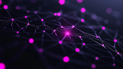Fototapeta premium A mesmerizing digital construct where every interconnected node emits soft pulses of light,