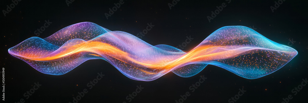 Poster a digital visualization capturing a dynamic leverage loop in motion, featuring fluid curves and