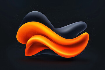 Obraz premium A modern minimalist design depicting a dynamic leverage loop with sharp interlacing lines and