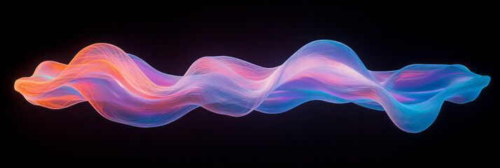Fototapeta premium A digital visualization capturing a dynamic leverage loop in motion, featuring fluid curves and