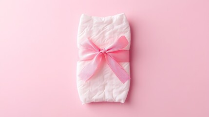 Pink Diaper Gift, Pastel Background