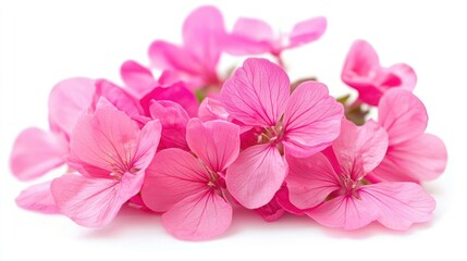Obraz premium Bright Pink Flowers, Isolated on White